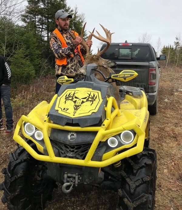 2013-2024 Can-Am Outlander MAX XMR 450 570 650 850 1000 Radiator Relocate Cover: Deer Skull Punisher