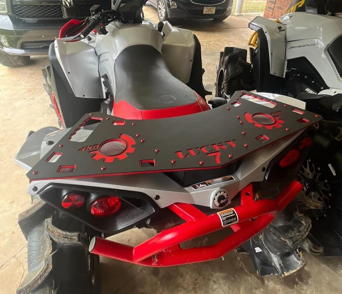 Can-Am Renegade & XMR 2 Tone Powder Coated Rear Rack - 500 570 800 850 1000 All Years - Image 2