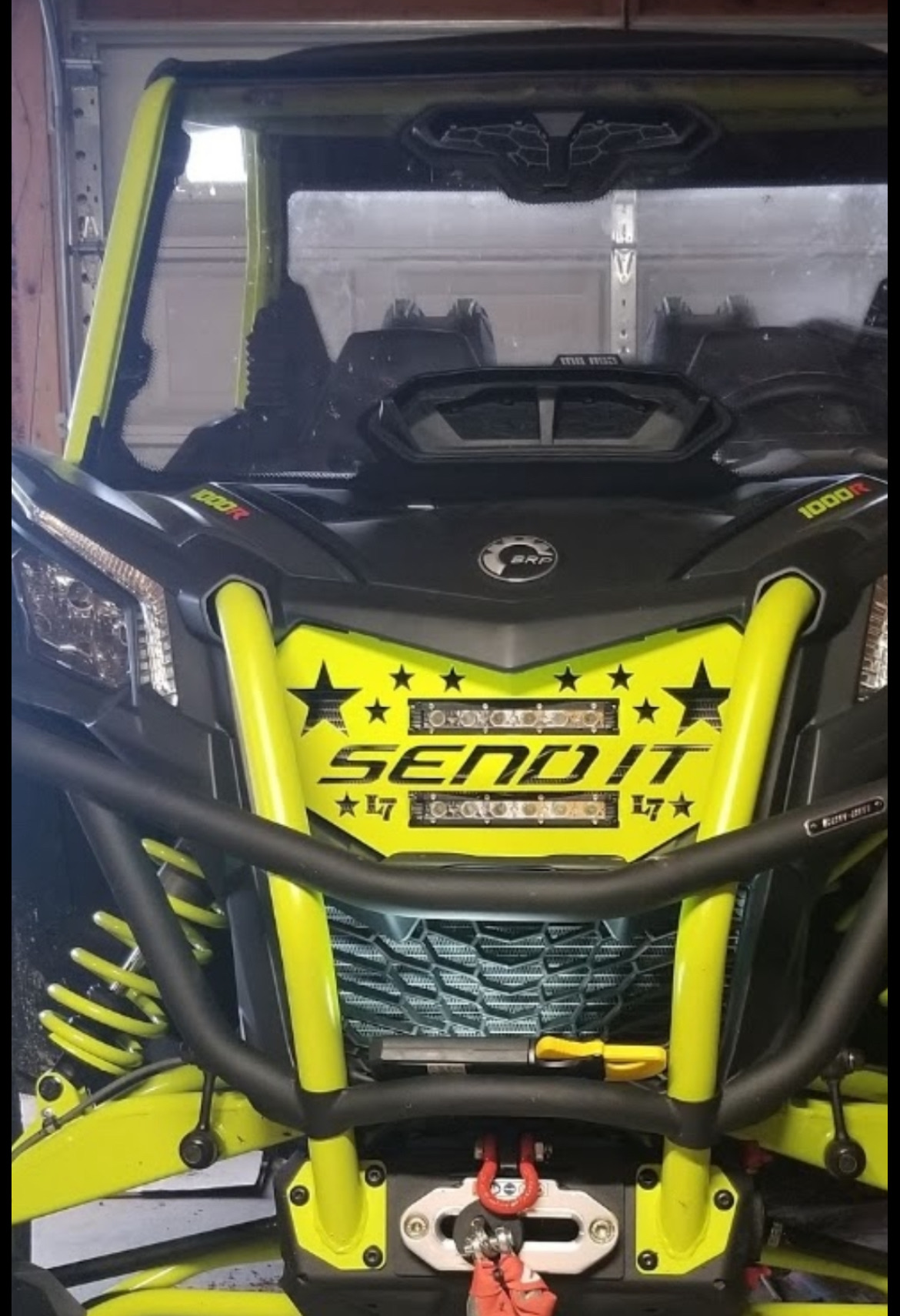 2018-2024 Can Am Maverick Sport / Trail Custom Send It Double LED Front Grill / Fascia