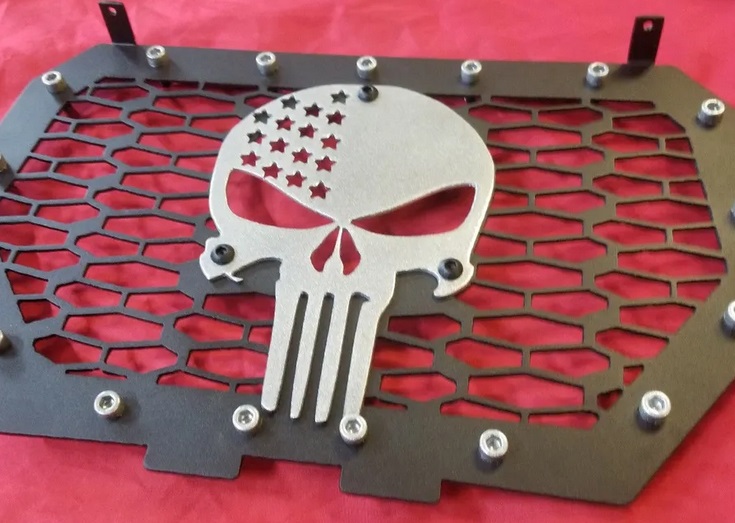 Punisher Grille Grill Polaris RZR 900 1000 XP 2014-2020 - Image 2