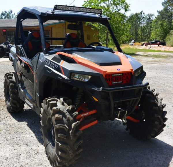 Custom Front Grill 2 LED Light Bars for Polaris General 1000 16-24