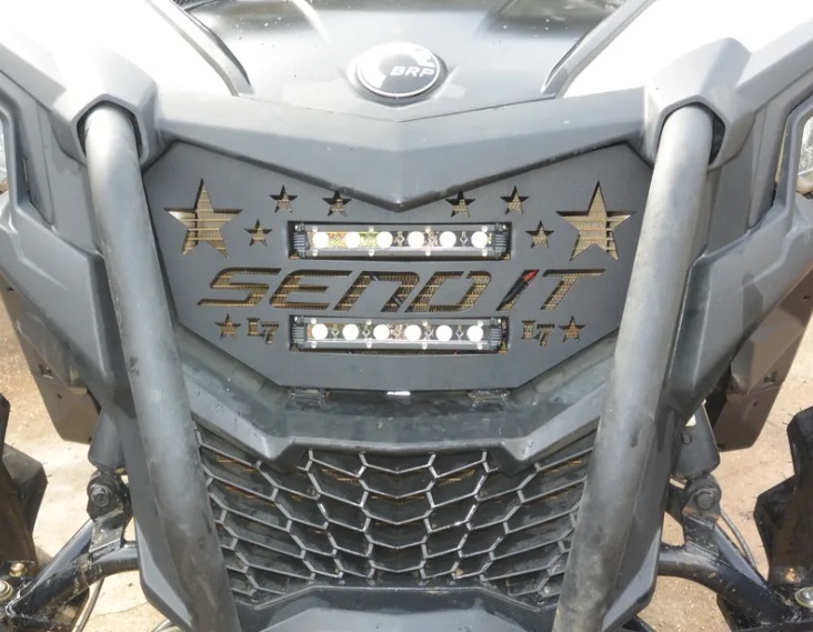 2018-2024 Can Am Maverick Sport / Trail Custom Send It Double LED Front Grill / Fascia - Image 3